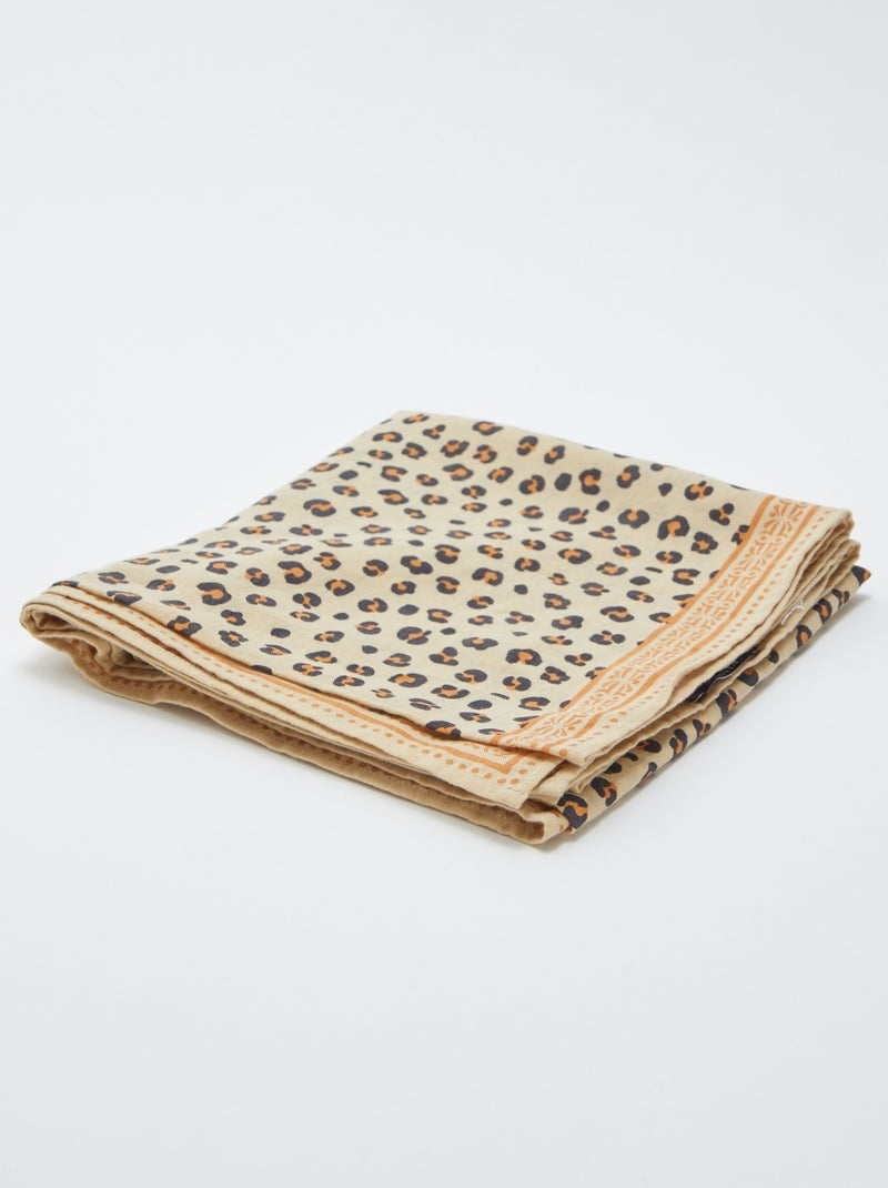 Fular amplio estampado BEIGE - Kiabi