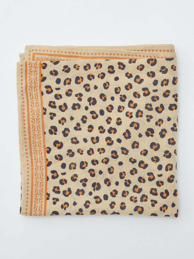 Fular amplio estampado BEIGE - Kiabi