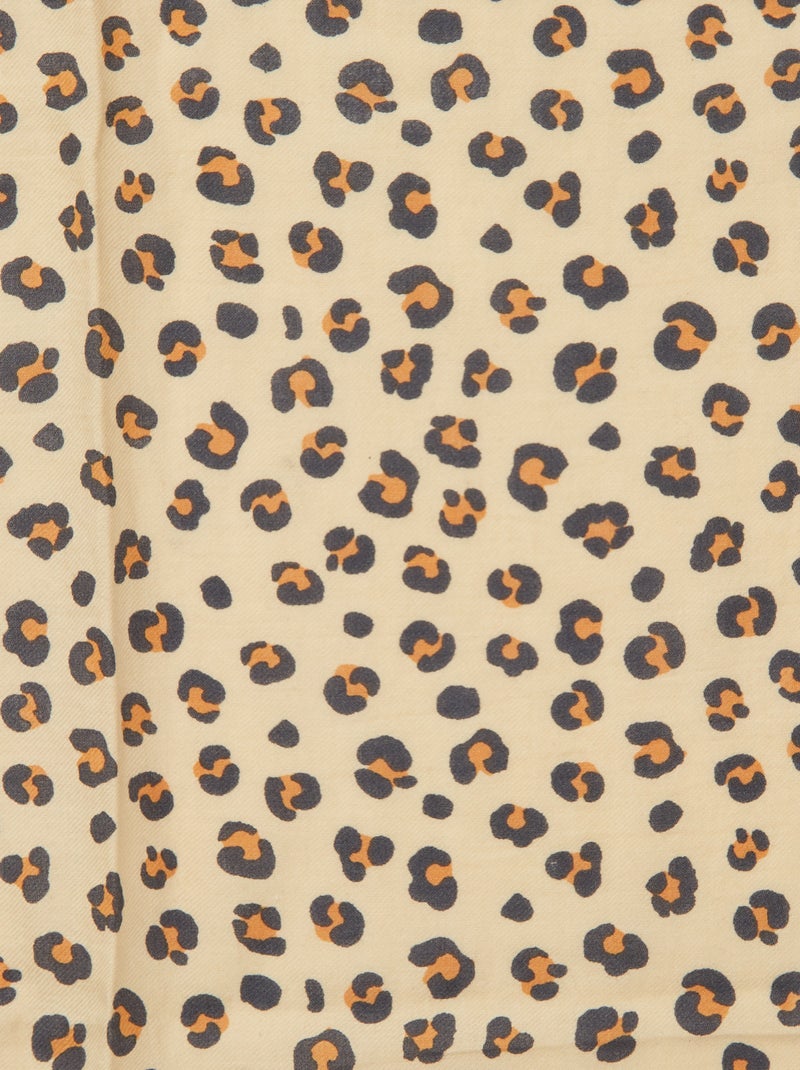 Fular amplio estampado BEIGE - Kiabi