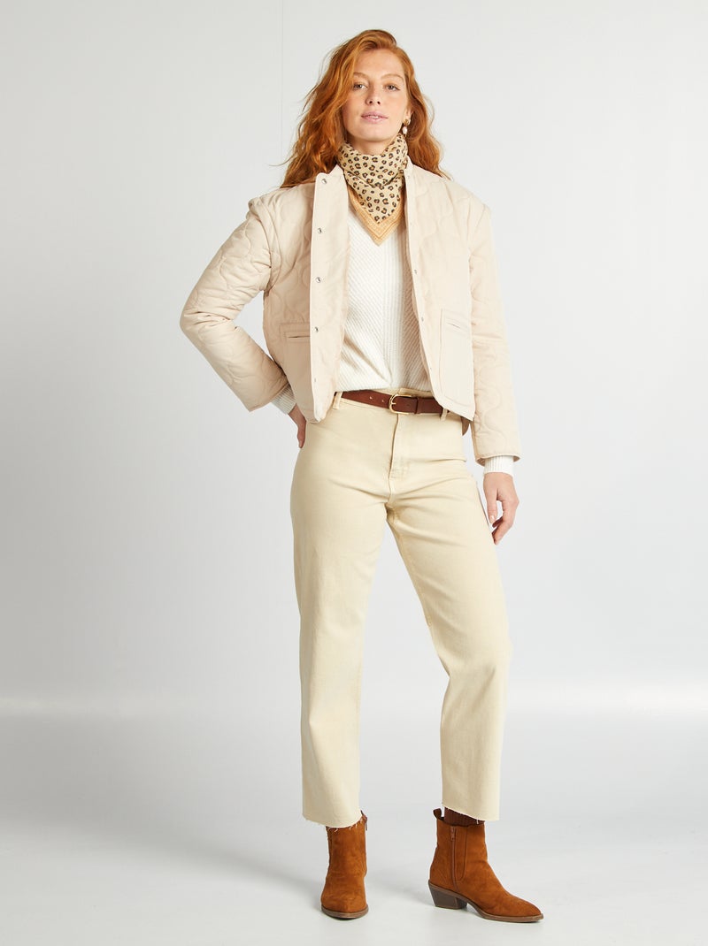 Fular amplio estampado BEIGE - Kiabi