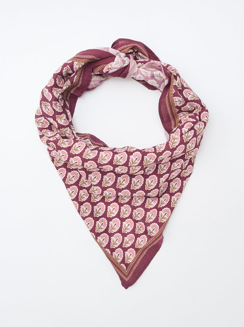 Fular amplio estampado Purpura - Kiabi