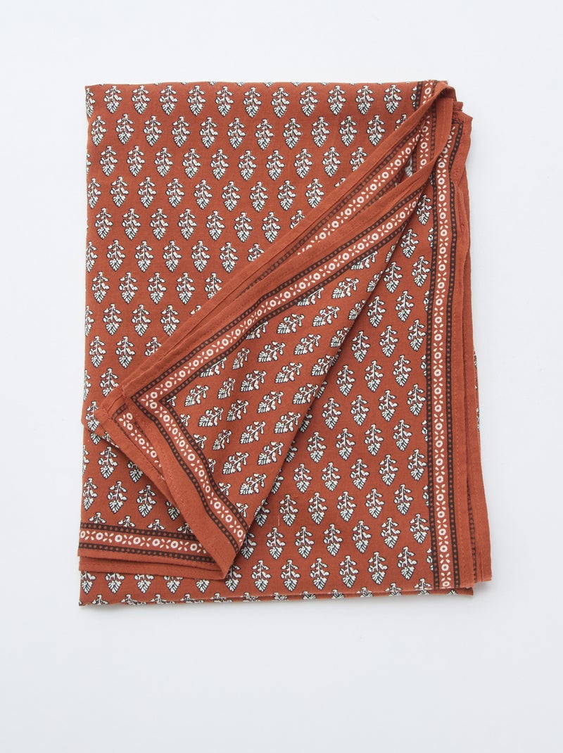 Fular con motivos India Marron - Kiabi