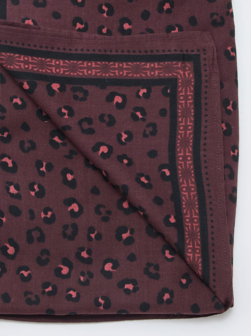 Fular con motivos India Purpura - Kiabi