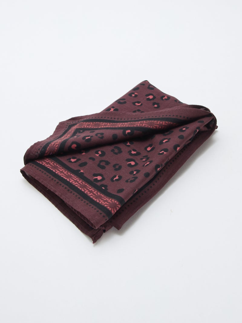 Fular con motivos India Purpura - Kiabi