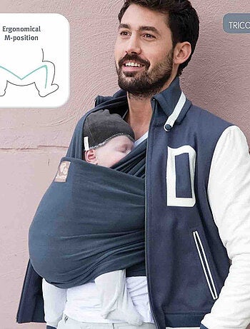 Fular portabebés de algodón orgánico, tricot slen - Babylonia