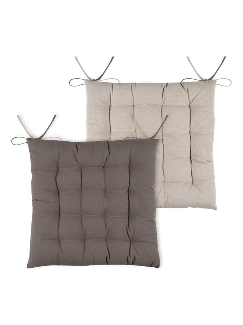 Funda bicolor para silla Taupe - Kiabi