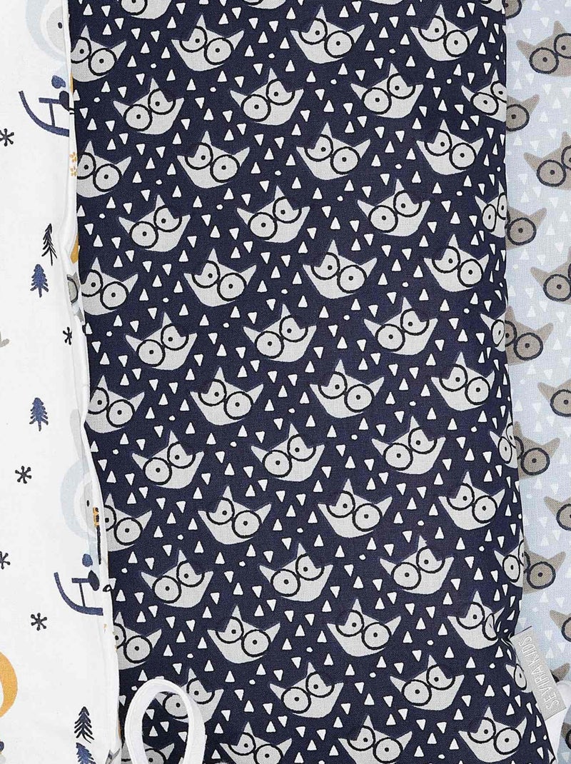 Funda cojín modulable con lazos algodón | SEVIRA KIDS Azul marino - Kiabi