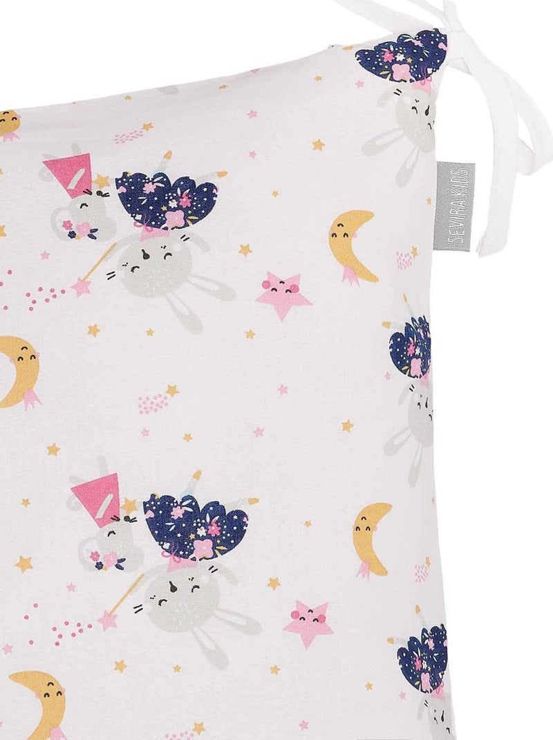 Funda cojín modulable con lazos algodón | SEVIRA KIDS Rosa - Kiabi