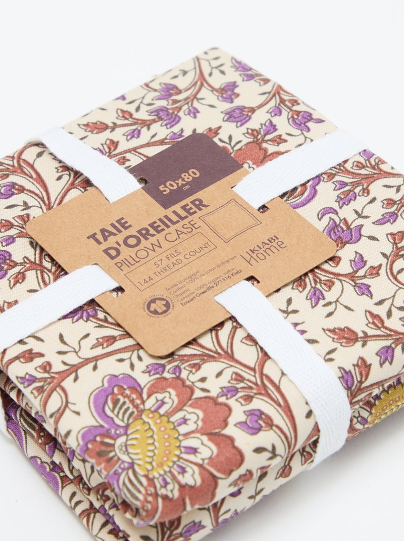 Funda de almohada 50 x 80 cm Beige - Kiabi