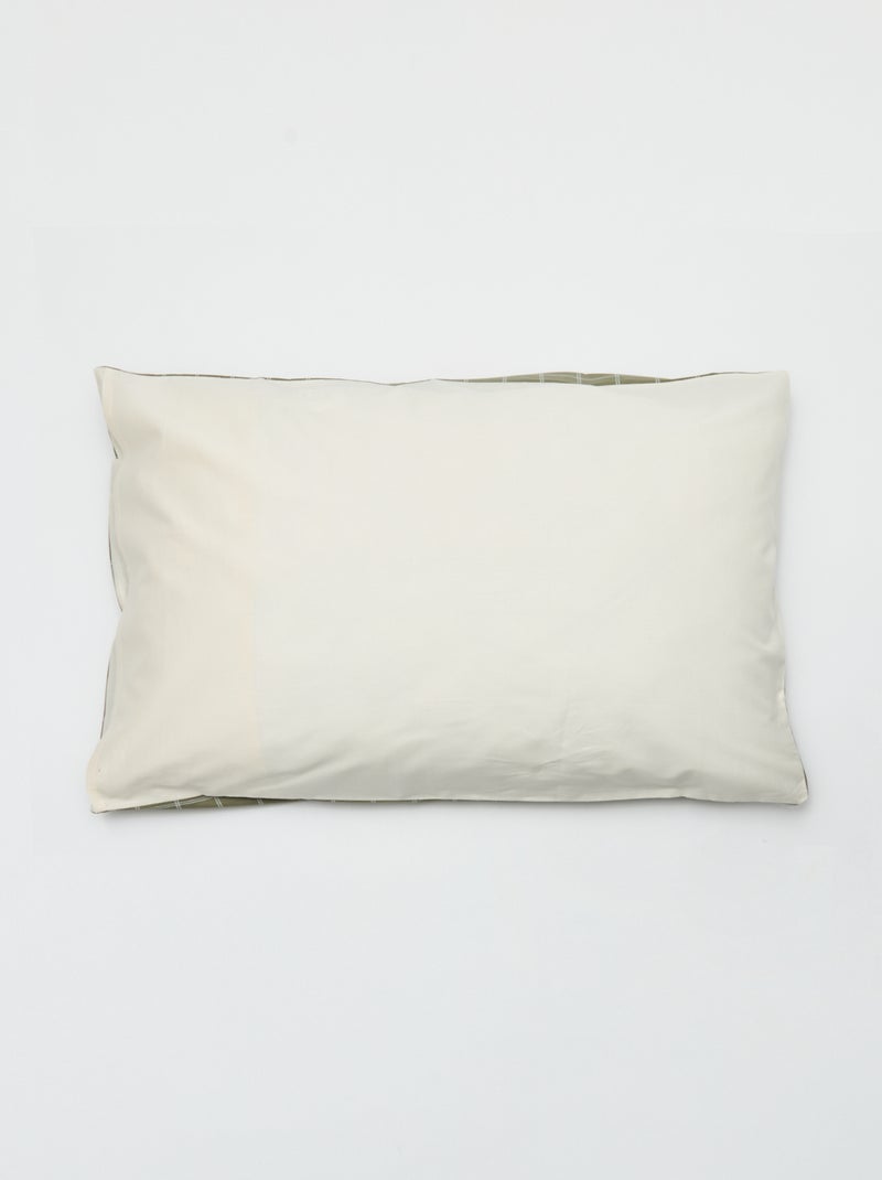Funda de almohada 50 x 80 cm Kaki - Kiabi