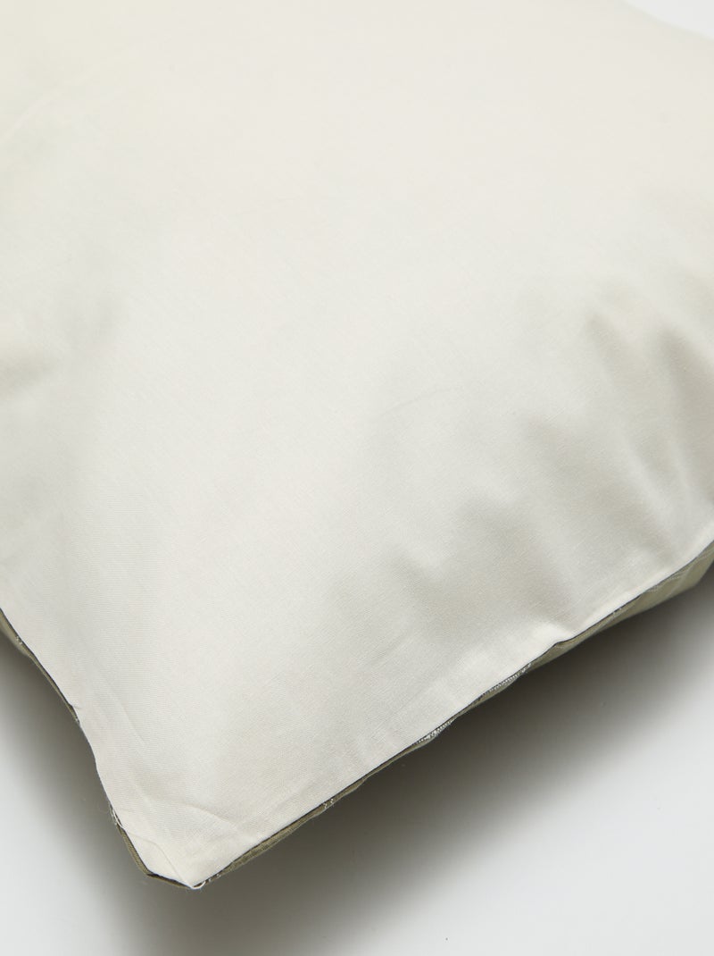 Funda de almohada 50 x 80 cm Kaki - Kiabi