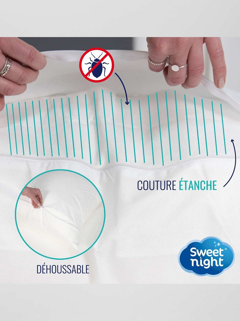 Funda de almohada antichinches blanco - Kiabi