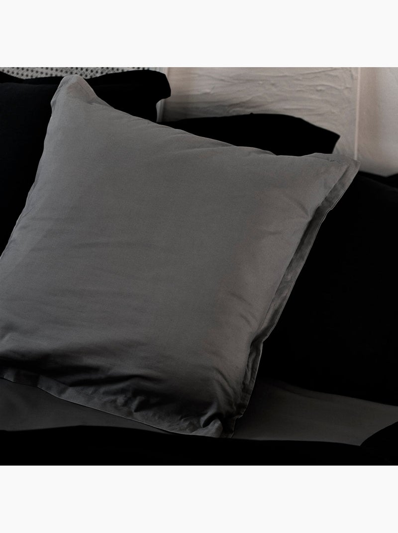 Funda de almohada Basic "Happyfriday" Gris oscuro - Kiabi