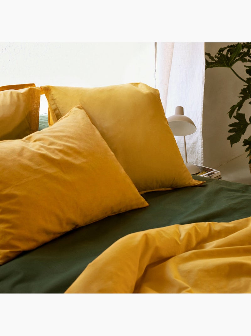 Funda de almohada Basic "Happyfriday" Mostaza - Kiabi