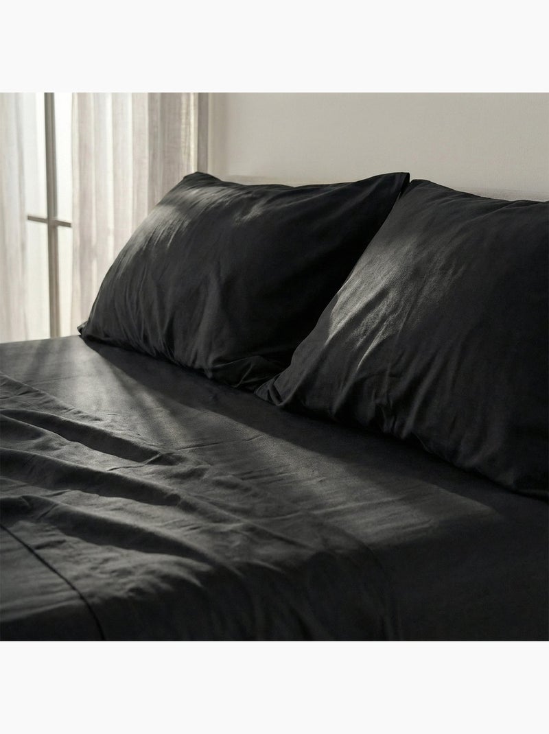 Funda de almohada Basic "Happyfriday" Negro - Kiabi