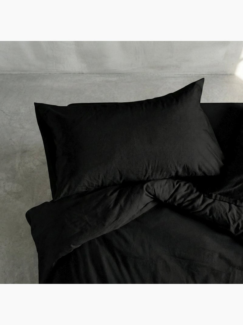 Funda de almohada Basic "Happyfriday" Negro - Kiabi