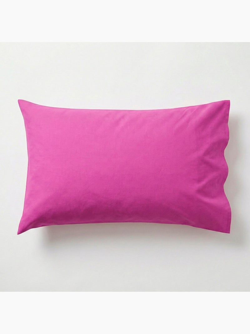 Funda de almohada Basic "Happyfriday" Rosa fucsia - Kiabi