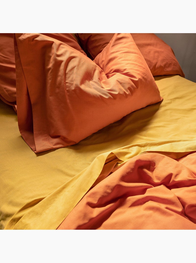 Funda de almohada Basic "Happyfriday" Terracota - Kiabi