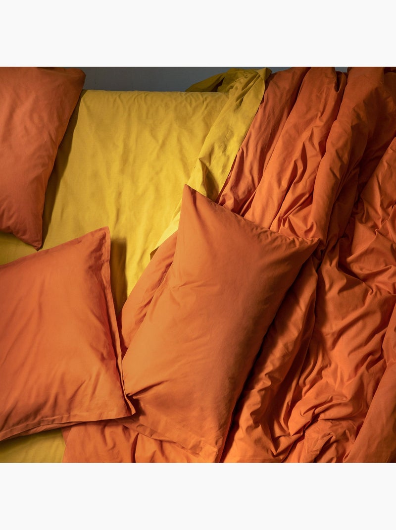 Funda de almohada Basic "Happyfriday" Terracota - Kiabi