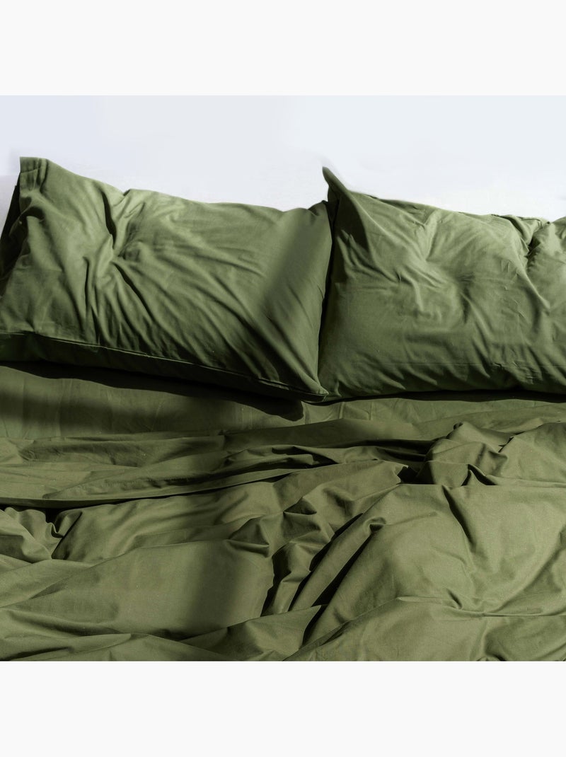 Funda de almohada Basic "Happyfriday" Verde oliva - Kiabi