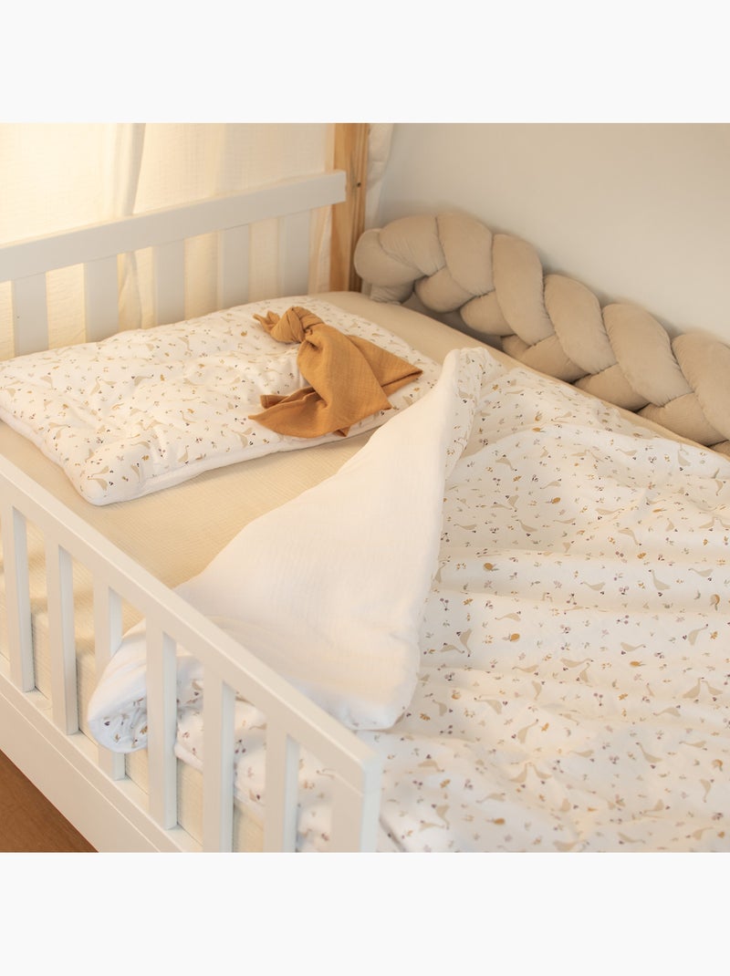Funda de almohada bebé algodón reversible | SEVIRA KIDS Beige - Kiabi