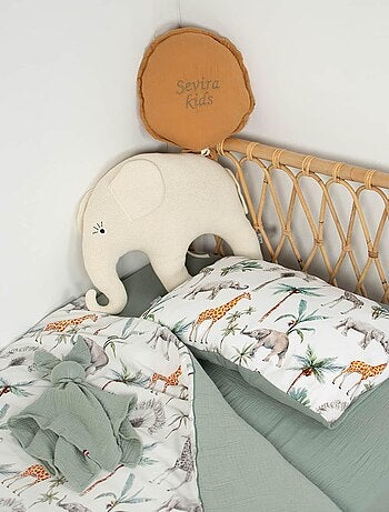 Funda de almohada bebé algodón reversible | SEVIRA KIDS