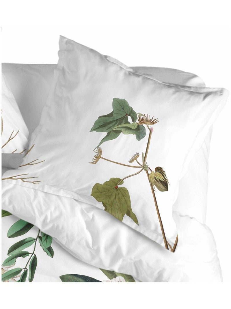 Funda de almohada Blooming "Happyfriday" Blanco - Kiabi