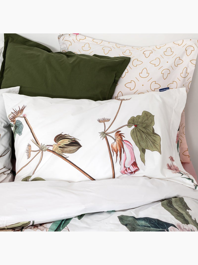 Funda de almohada Blooming "Happyfriday" Blanco - Kiabi