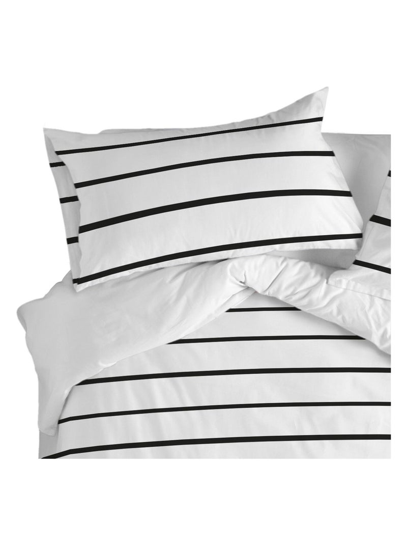 Funda de almohada Blush "Happyfriday" Negro Blanco - Kiabi