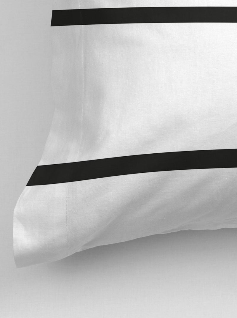 Funda de almohada Blush "Happyfriday" Negro Blanco - Kiabi