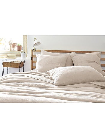 Funda de almohada bordada – gasa de algodón – gaïa boho
