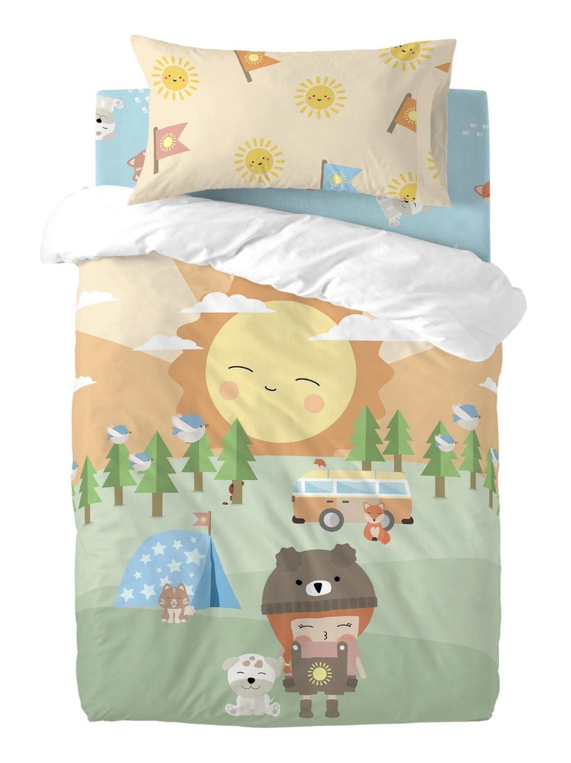Funda de almohada Camping "Happyfriday" Multicolor - Kiabi