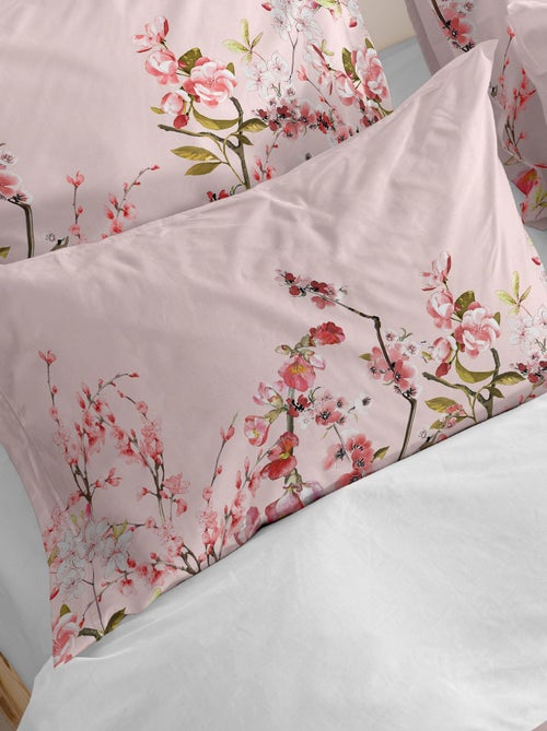 Funda de almohada Chinoiserie rose "Happyfriday" - Kiabi