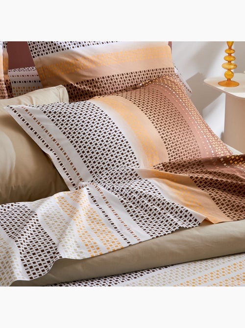 Funda de almohada con diseño geométrico de algodón - Kiabi Funda de almohada con diseño geométrico de algodón - Kiabi