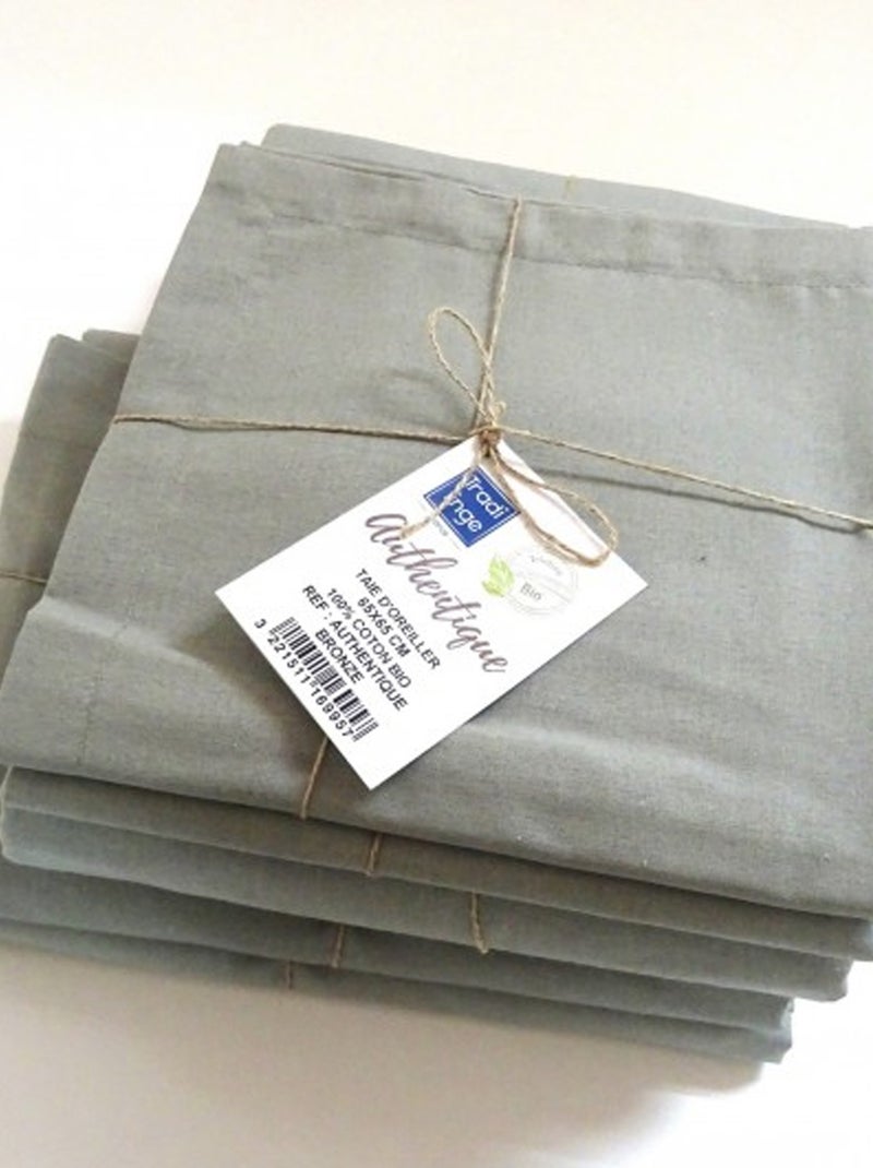 Funda de almohada de 100% algodón orgánico Marrón claro - Kiabi