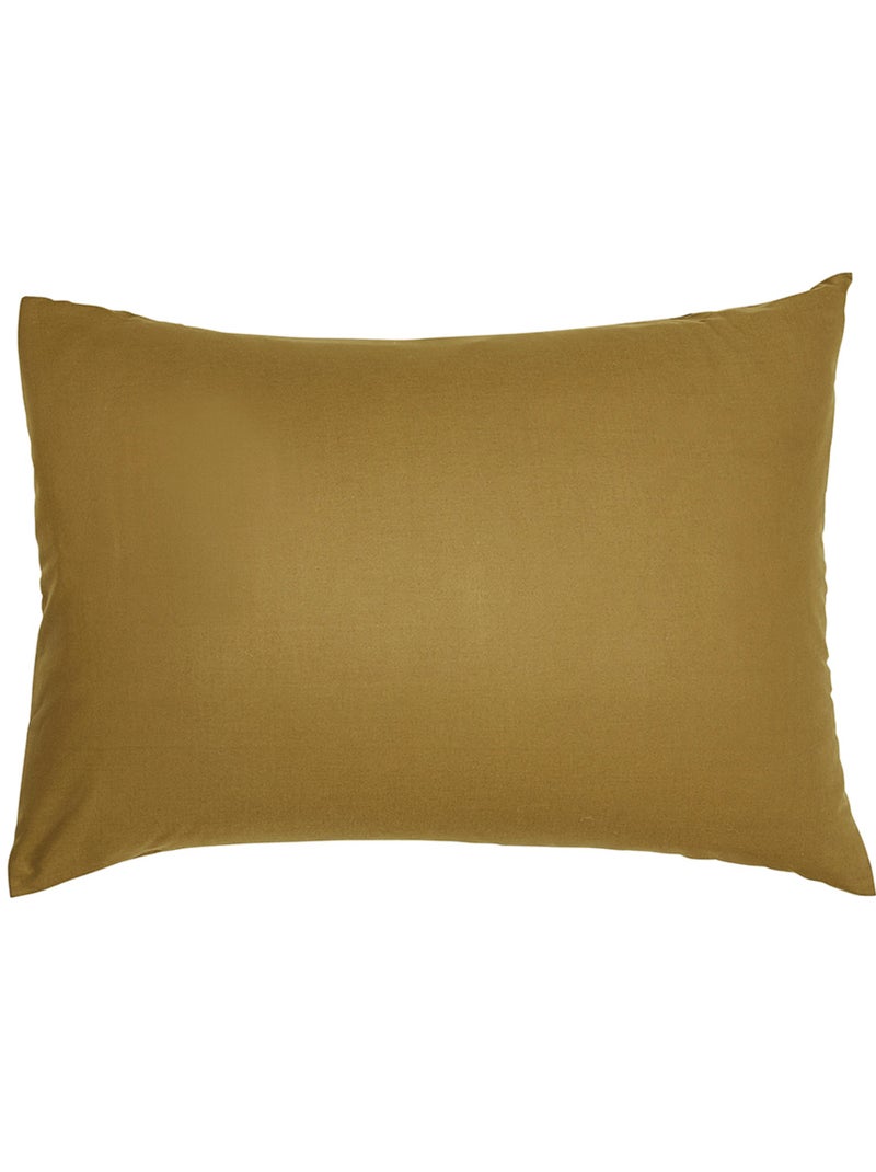 Funda de almohada de algod?n liso - Afibel Bronce - Kiabi