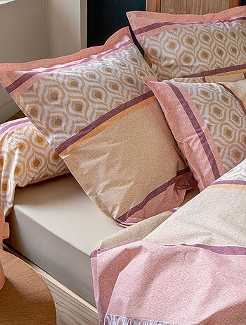 Funda de almohada de algodón con motivos étnicos