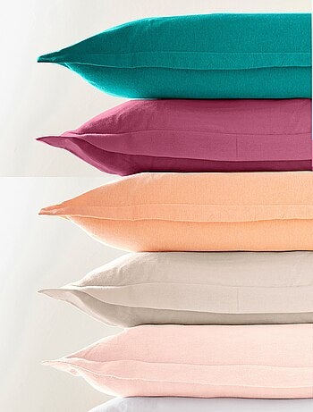 Funda de almohada de franela lisa de algodón 165 g