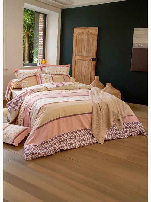 Funda de almohada de algodón estampada, 57 hilos/cm², almohada de apoyo - Afibel - Kiabi