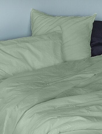 Funda de almohada de algodón lavado