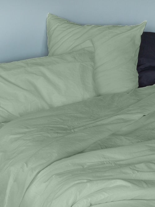 Funda de almohada de algodón lavado - Kiabi