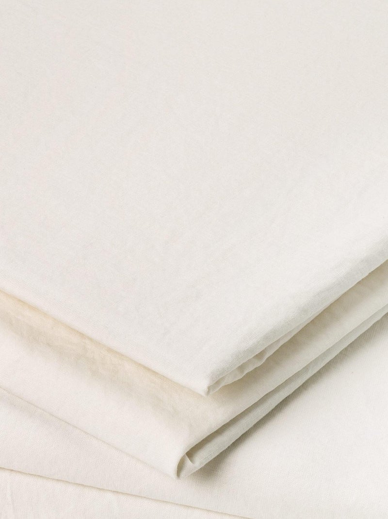 Funda de almohada de algodón lavado Beige claro - Kiabi