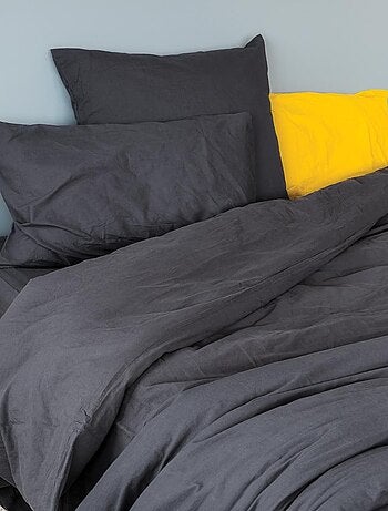 Funda de almohada de algodón lavado