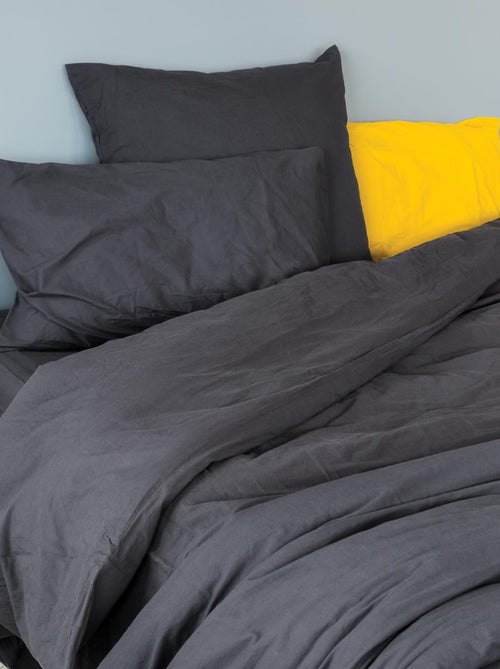 Funda de almohada de algodón lavado - Kiabi