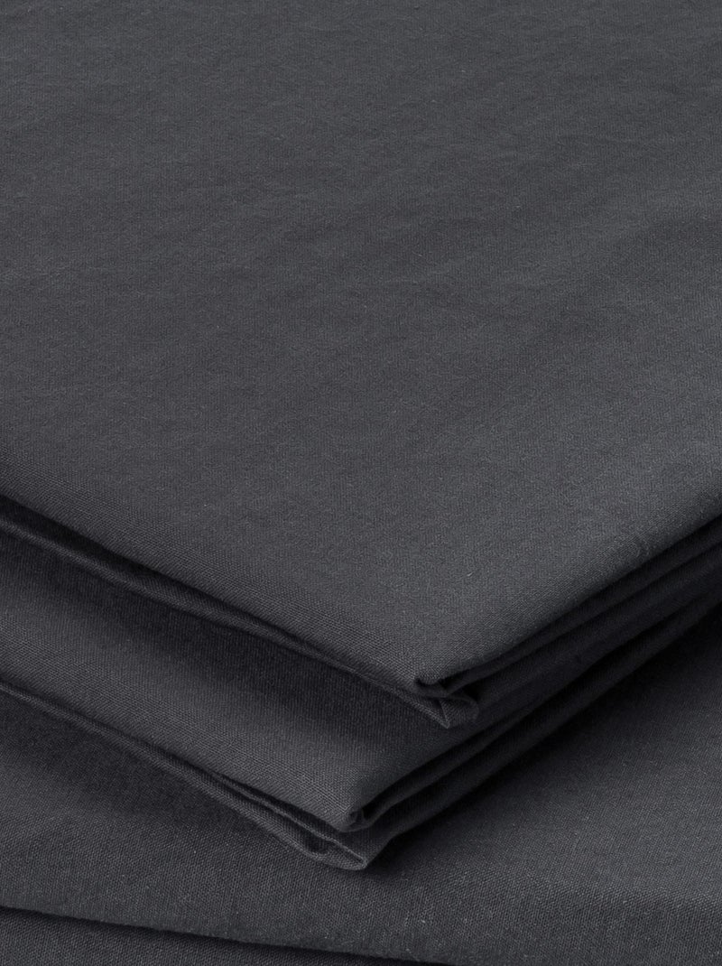 Funda de almohada de algodón lavado Gris antracita - Kiabi