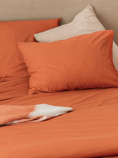 Funda de almohada de algodón lavado - Kiabi