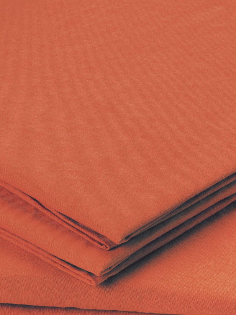 Funda de almohada de algodón lavado Naranja - Kiabi