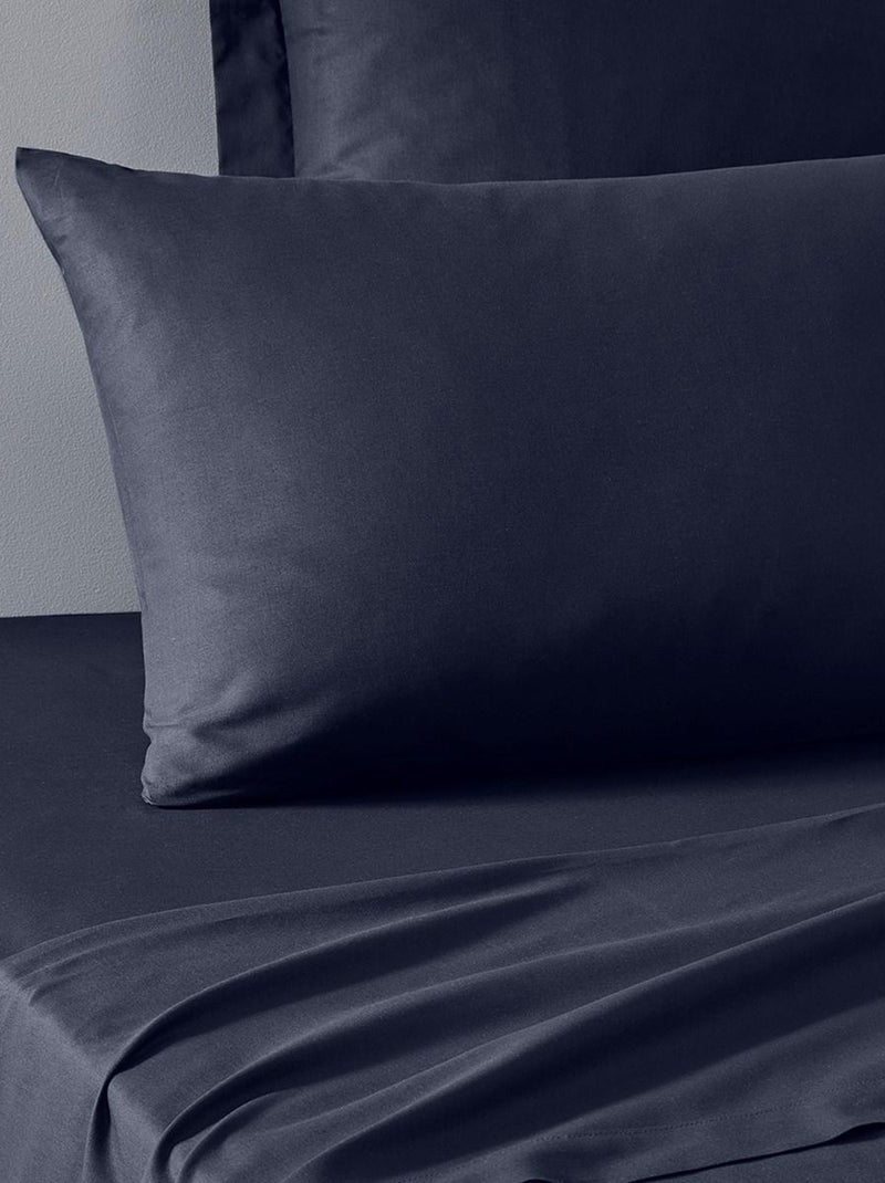 Funda de almohada de algodón liso - Afibel Azul marino - Kiabi