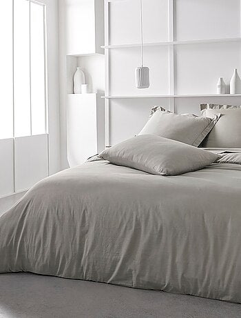 Funda de almohada de algodón liso - Afibel