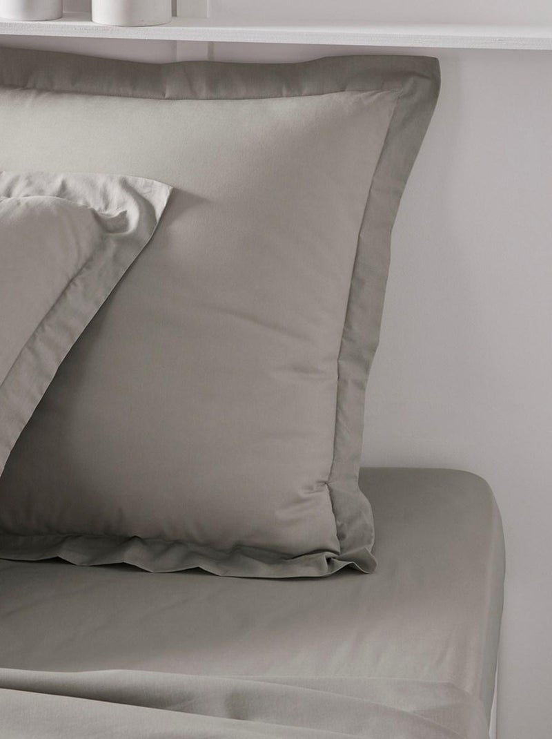 Funda de almohada de algodón liso - Afibel Beige - Kiabi